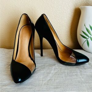 L.A.M.B. Black Leather D'orsay pumps size 7